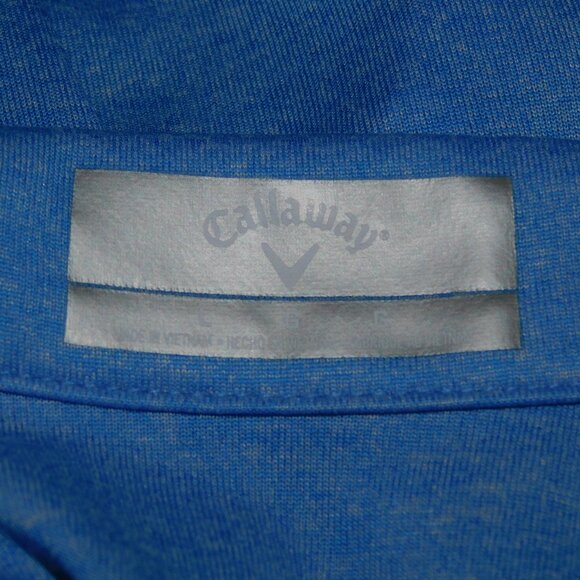 Callaway Womens Large Blue 1/4 Zip Short Sleeve Golf Polo Shirt - Picture 4 of 7